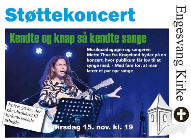 plakat støttekoncert med Mette Thue